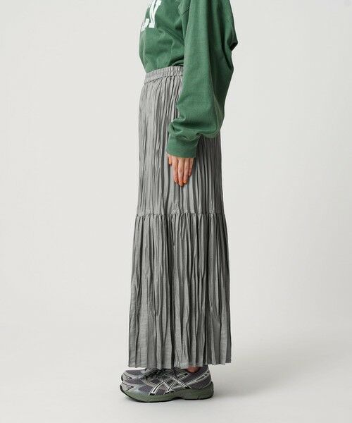 BEAUTY&YOUTH UNITED ARROWS / ビューティー&ユース ユナイテッドアローズ ロング・マキシ丈スカート | ポリエステル チンツプリーツ スカート | 詳細16