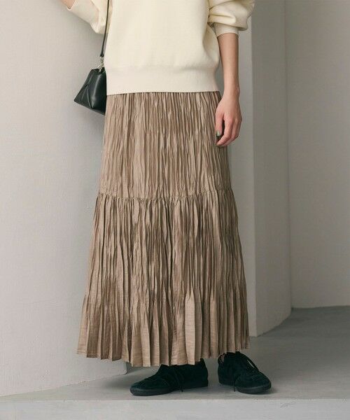 BEAUTY&YOUTH UNITED ARROWS / ビューティー&ユース ユナイテッドアローズ ロング・マキシ丈スカート | ポリエステル チンツプリーツ スカート | 詳細21