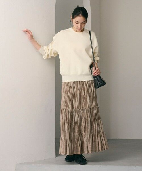 BEAUTY&YOUTH UNITED ARROWS / ビューティー&ユース ユナイテッドアローズ ロング・マキシ丈スカート | ポリエステル チンツプリーツ スカート | 詳細22