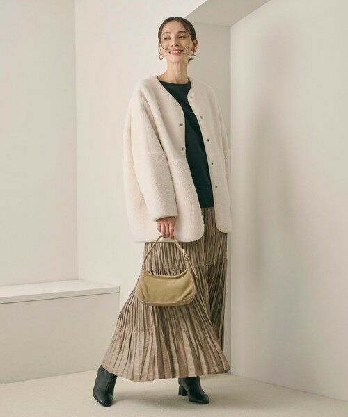 BEAUTY&YOUTH UNITED ARROWS / ビューティー&ユース ユナイテッドアローズ ロング・マキシ丈スカート | ポリエステル チンツプリーツ スカート | 詳細24