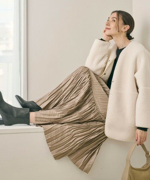 BEAUTY&YOUTH UNITED ARROWS / ビューティー&ユース ユナイテッドアローズ ロング・マキシ丈スカート | ポリエステル チンツプリーツ スカート | 詳細25