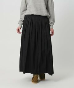 BEAUTY&YOUTH UNITED ARROWS / ビューティー&ユース ユナイテッドアローズ ロング・マキシ丈スカート | ポリエステルコットン タックフレアスカート