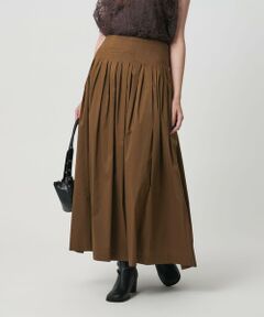 BEAUTY&YOUTH UNITED ARROWS / ビューティー&ユース ユナイテッドアローズ ロング・マキシ丈スカート | ポリエステルコットン タックフレアスカート