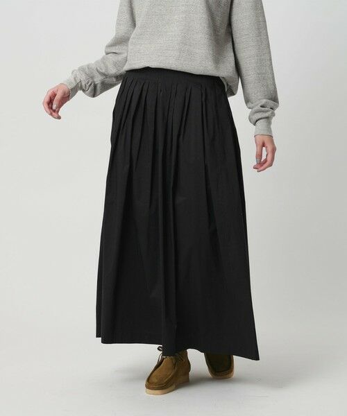 BEAUTY&YOUTH UNITED ARROWS / ビューティー&ユース ユナイテッドアローズ ロング・マキシ丈スカート | ポリエステルコットン タックフレアスカート | 詳細1