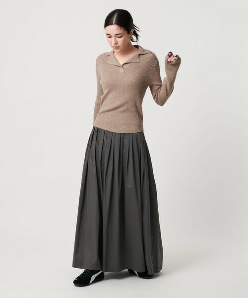 BEAUTY&YOUTH UNITED ARROWS / ビューティー&ユース ユナイテッドアローズ ロング・マキシ丈スカート | ポリエステルコットン タックフレアスカート | 詳細10