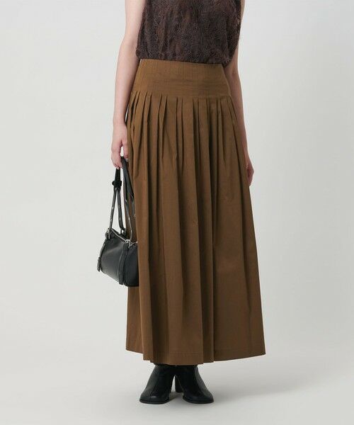 BEAUTY&YOUTH UNITED ARROWS / ビューティー&ユース ユナイテッドアローズ ロング・マキシ丈スカート | ポリエステルコットン タックフレアスカート | 詳細15