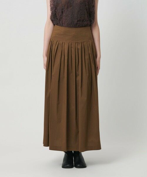 BEAUTY&YOUTH UNITED ARROWS / ビューティー&ユース ユナイテッドアローズ ロング・マキシ丈スカート | ポリエステルコットン タックフレアスカート | 詳細18