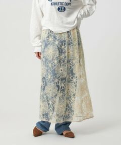 BEAUTY&YOUTH UNITED ARROWS / ビューティー&ユース ユナイテッドアローズ ロング・マキシ丈スカート | 【WEB限定】エンブロイダリー チュールギャザースカート