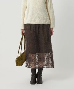 BEAUTY&YOUTH UNITED ARROWS / ビューティー&ユース ユナイテッドアローズ ロング・マキシ丈スカート | 【WEB限定】エンブロイダリー チュールギャザースカート