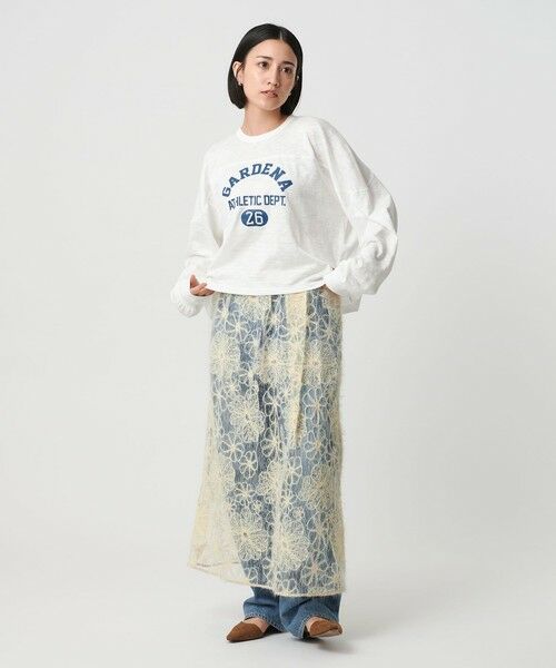 BEAUTY&YOUTH UNITED ARROWS / ビューティー&ユース ユナイテッドアローズ ロング・マキシ丈スカート | 【WEB限定】エンブロイダリー チュールギャザースカート | 詳細3