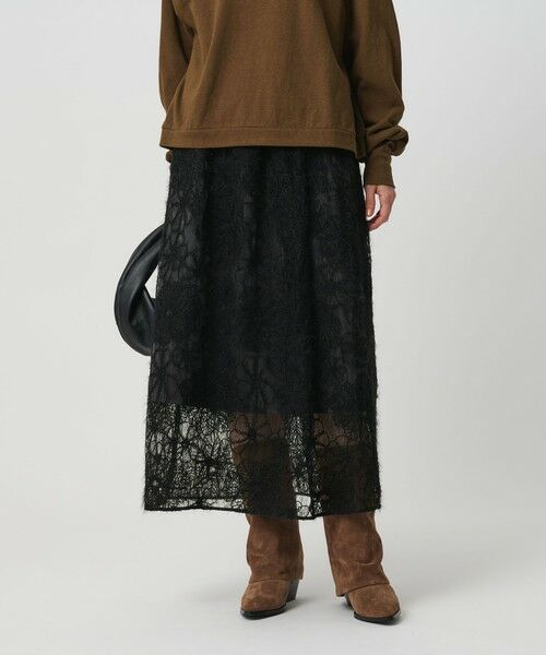 BEAUTY&YOUTH UNITED ARROWS / ビューティー&ユース ユナイテッドアローズ ロング・マキシ丈スカート | 【WEB限定】エンブロイダリー チュールギャザースカート | 詳細8