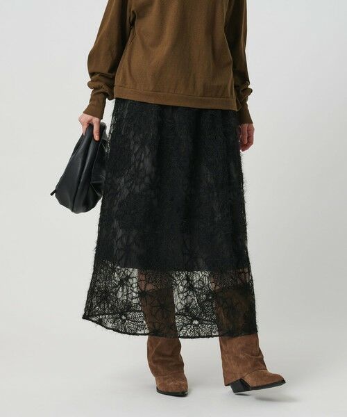 BEAUTY&YOUTH UNITED ARROWS / ビューティー&ユース ユナイテッドアローズ ロング・マキシ丈スカート | 【WEB限定】エンブロイダリー チュールギャザースカート | 詳細9