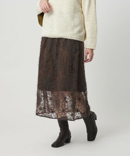 BEAUTY&YOUTH UNITED ARROWS / ビューティー&ユース ユナイテッドアローズ ロング・マキシ丈スカート | 【WEB限定】エンブロイダリー チュールギャザースカート | 詳細14