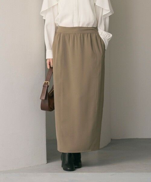 BEAUTY & YOUTH UNITED ARROWS/ビューティー&ユース ユナイテッドアローズ 【WEB限定 Wardrobe DAILY MINIMAL】ダブルクロス カーブスカート ウォッシャブル MD. BROWN XS BEAUTY & YOUTH UNITED ARROWS/ビューティー&ユース ユナイテッドアローズ 【WEB限定 Wardrobe DAILY MINIMAL】ダブルクロス カーブスカート ウォッシャブル MD. BROWN XS