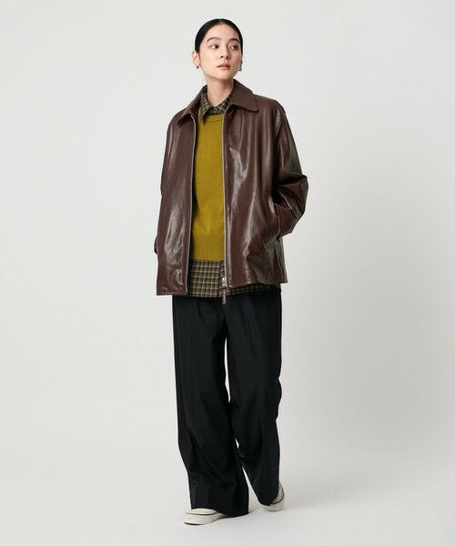 BEAUTY&YOUTH UNITED ARROWS / ビューティー&ユース ユナイテッドアローズ レザーブルゾン・ジャケット | シープレザー フロントジップ ジャケット | 詳細12