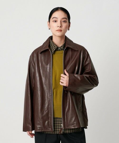 BEAUTY&YOUTH UNITED ARROWS / ビューティー&ユース ユナイテッドアローズ レザーブルゾン・ジャケット | シープレザー フロントジップ ジャケット | 詳細14