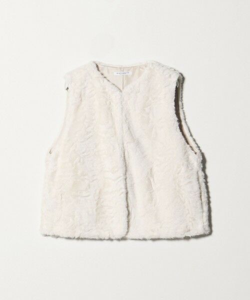 Beauty＆youth　ベージュ　ファーベスト BEAUTY&YOUTH UNITED ARROWS フェイクファー ベスト