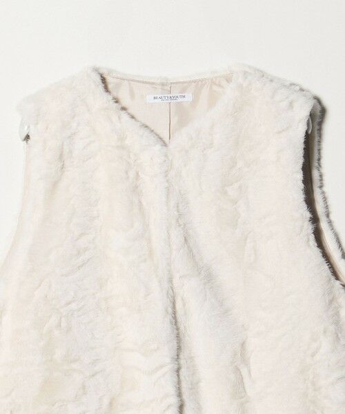 【購入予定】タグ付未使用品　ユナイテッドアローズフェイクファーファーベスト　秋冬 BEAUTY＆YOUTH UNITED ARROWS ベスト ジレ フェイクファー