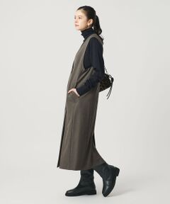 BEAUTY&YOUTH UNITED ARROWS / ビューティー&ユース ユナイテッドアローズ ミニ丈・ひざ丈ワンピース | ポリエステルブレンド ジレ&ジャンパースカート 2WAY