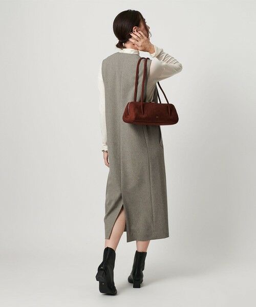 BEAUTY&YOUTH UNITED ARROWS / ビューティー&ユース ユナイテッドアローズ ミニ丈・ひざ丈ワンピース | ポリエステルブレンド ジレ&ジャンパースカート 2WAY | 詳細4