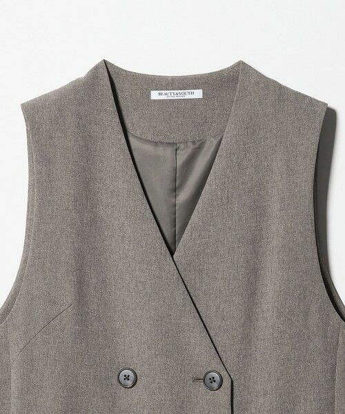 BEAUTY&YOUTH UNITED ARROWS / ビューティー&ユース ユナイテッドアローズ ミニ丈・ひざ丈ワンピース | ポリエステルブレンド ジレ&ジャンパースカート 2WAY | 詳細10