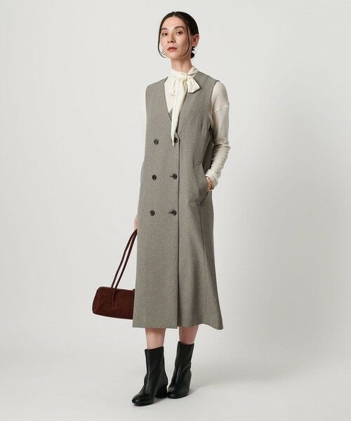 BEAUTY&YOUTH UNITED ARROWS / ビューティー&ユース ユナイテッドアローズ ミニ丈・ひざ丈ワンピース | ポリエステルブレンド ジレ&ジャンパースカート 2WAY | 詳細2