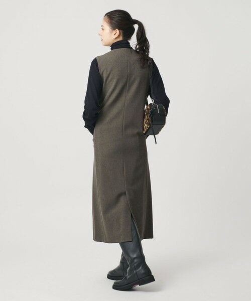 BEAUTY&YOUTH UNITED ARROWS / ビューティー&ユース ユナイテッドアローズ ミニ丈・ひざ丈ワンピース | ポリエステルブレンド ジレ&ジャンパースカート 2WAY | 詳細17