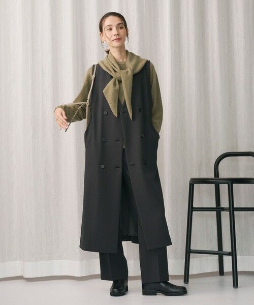 BEAUTY&YOUTH UNITED ARROWS / ビューティー&ユース ユナイテッドアローズ ミニ丈・ひざ丈ワンピース | ポリエステルブレンド ジレ&ジャンパースカート 2WAY | 詳細20