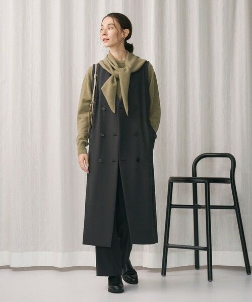 BEAUTY&YOUTH UNITED ARROWS / ビューティー&ユース ユナイテッドアローズ ミニ丈・ひざ丈ワンピース | ポリエステルブレンド ジレ&ジャンパースカート 2WAY | 詳細21