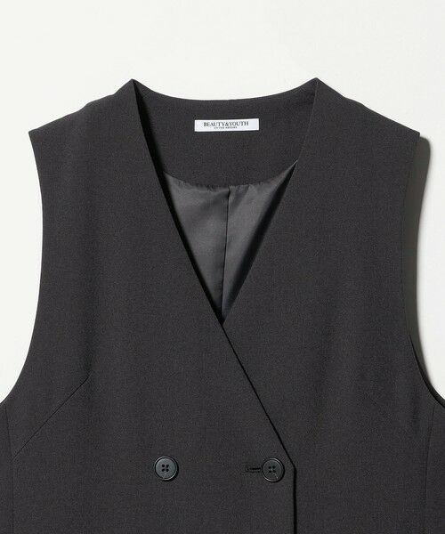 BEAUTY&YOUTH UNITED ARROWS / ビューティー&ユース ユナイテッドアローズ ミニ丈・ひざ丈ワンピース | ポリエステルブレンド ジレ&ジャンパースカート 2WAY | 詳細29