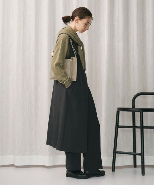 BEAUTY&YOUTH UNITED ARROWS / ビューティー&ユース ユナイテッドアローズ ミニ丈・ひざ丈ワンピース | ポリエステルブレンド ジレ&ジャンパースカート 2WAY | 詳細23