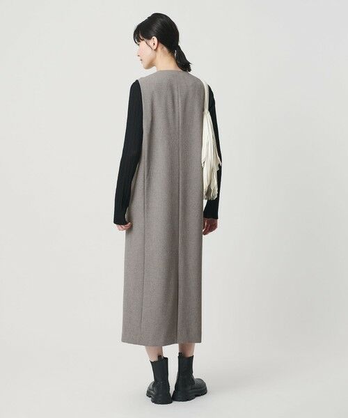 BEAUTY&YOUTH UNITED ARROWS / ビューティー&ユース ユナイテッドアローズ ミニ丈・ひざ丈ワンピース | ポリエステルブレンド ジレ&ジャンパースカート 2WAY | 詳細30