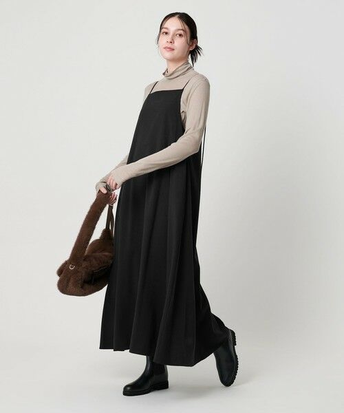 BEAUTY&YOUTH UNITED ARROWS / ビューティー&ユース ユナイテッドアローズ ミニ丈・ひざ丈ワンピース | ポリエステルレーヨンブレンド フレア キャミソールワンピース | 詳細2