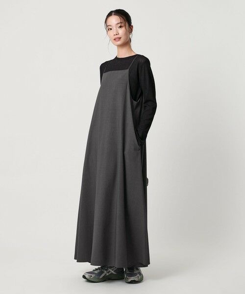 BEAUTY&YOUTH UNITED ARROWS / ビューティー&ユース ユナイテッドアローズ ミニ丈・ひざ丈ワンピース | ポリエステルレーヨンブレンド フレア キャミソールワンピース | 詳細8