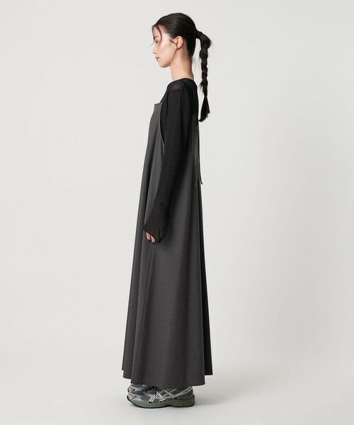 BEAUTY&YOUTH UNITED ARROWS / ビューティー&ユース ユナイテッドアローズ ミニ丈・ひざ丈ワンピース | ポリエステルレーヨンブレンド フレア キャミソールワンピース | 詳細12