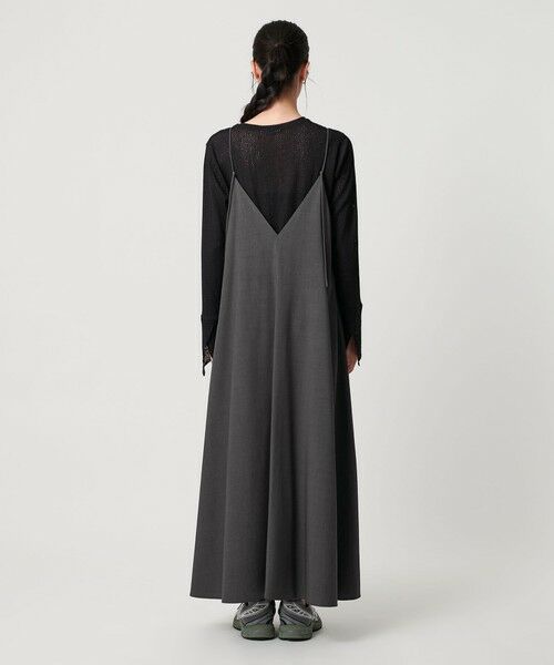 BEAUTY&YOUTH UNITED ARROWS / ビューティー&ユース ユナイテッドアローズ ミニ丈・ひざ丈ワンピース | ポリエステルレーヨンブレンド フレア キャミソールワンピース | 詳細13