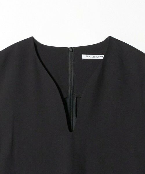 BEAUTY&YOUTH UNITED ARROWS / ビューティー&ユース ユナイテッドアローズ ロング・マキシ丈ワンピース | 【WEB限定】ドレープツイル キーネックワンピース ウォッシャブル | 詳細8