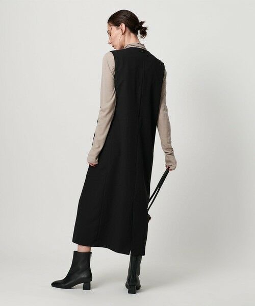 BEAUTY&YOUTH UNITED ARROWS / ビューティー&ユース ユナイテッドアローズ ロング・マキシ丈ワンピース | 【WEB限定】ドレープツイル キーネックワンピース ウォッシャブル | 詳細4