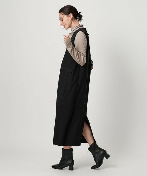 BEAUTY&YOUTH UNITED ARROWS / ビューティー&ユース ユナイテッドアローズ ロング・マキシ丈ワンピース | 【WEB限定】ドレープツイル キーネックワンピース ウォッシャブル | 詳細5
