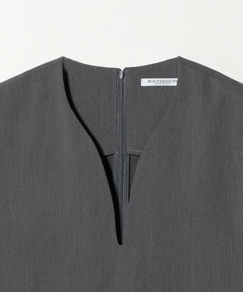 BEAUTY&YOUTH UNITED ARROWS / ビューティー&ユース ユナイテッドアローズ ロング・マキシ丈ワンピース | 【WEB限定】ドレープツイル キーネックワンピース ウォッシャブル | 詳細15