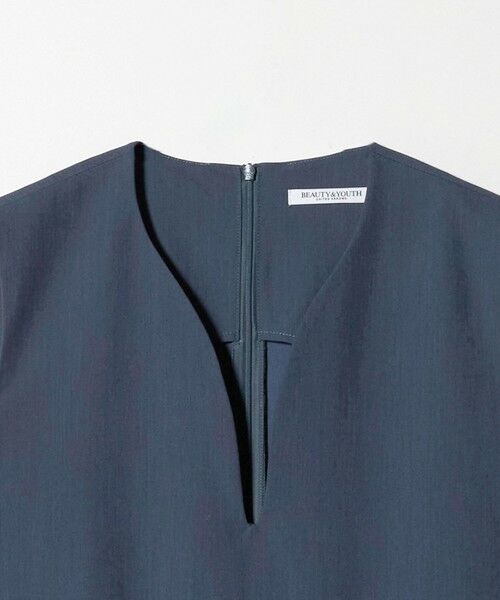 BEAUTY&YOUTH UNITED ARROWS / ビューティー&ユース ユナイテッドアローズ ロング・マキシ丈ワンピース | 【WEB限定】ドレープツイル キーネックワンピース ウォッシャブル | 詳細30