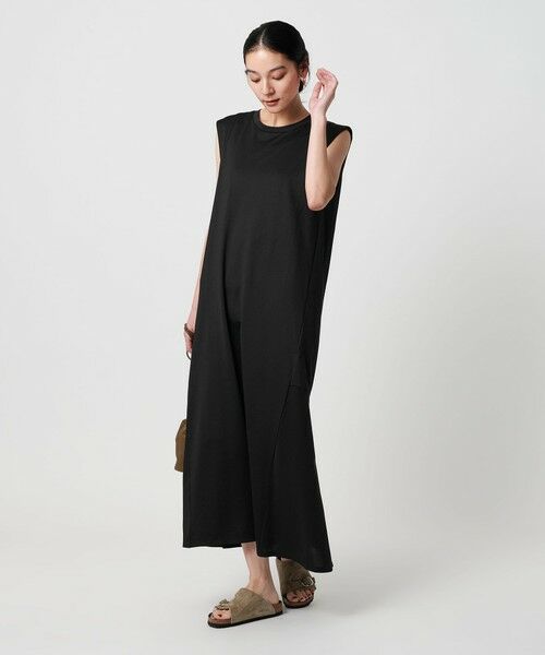 【接触冷感】【吸水速乾】フレンチスリーブワンピース WEB限定 Wardrobe DAILY MINIMAL】ティアード フレンチスリーブ