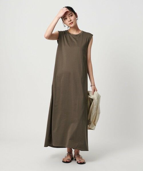 【接触冷感】【吸水速乾】フレンチスリーブワンピース WEB限定 Wardrobe DAILY MINIMAL】ティアード フレンチスリーブ