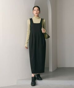 BEAUTY&YOUTH UNITED ARROWS / ビューティー&ユース ユナイテッドアローズ ロング・マキシ丈ワンピース | 【WEB限定 Wardrobe DAILY MINIMAL】ウールライクメランジ スクエアネックワンピース ウォッシャブル