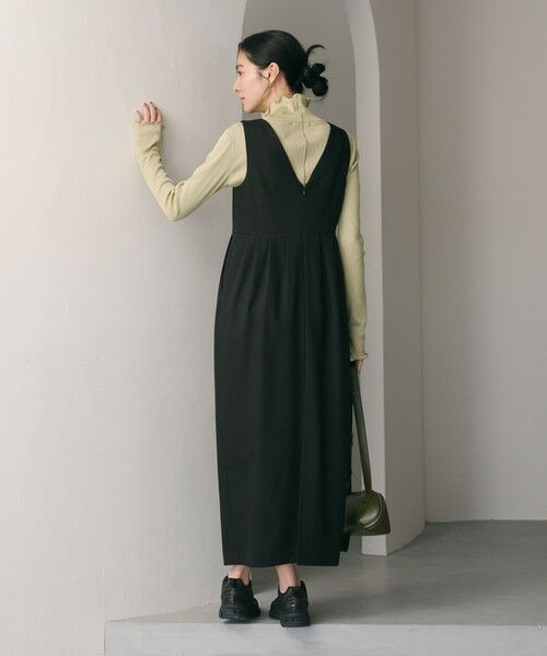 BEAUTY&YOUTH UNITED ARROWS / ビューティー&ユース ユナイテッドアローズ ロング・マキシ丈ワンピース | 【WEB限定 Wardrobe DAILY MINIMAL】ウールライクメランジ スクエアネックワンピース ウォッシャブル | 詳細6