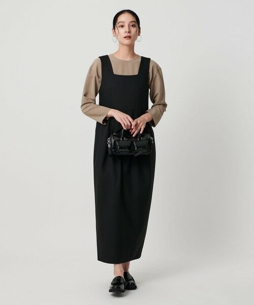 BEAUTY&YOUTH UNITED ARROWS / ビューティー&ユース ユナイテッドアローズ ロング・マキシ丈ワンピース | 【WEB限定 Wardrobe DAILY MINIMAL】ウールライクメランジ スクエアネックワンピース ウォッシャブル | 詳細7