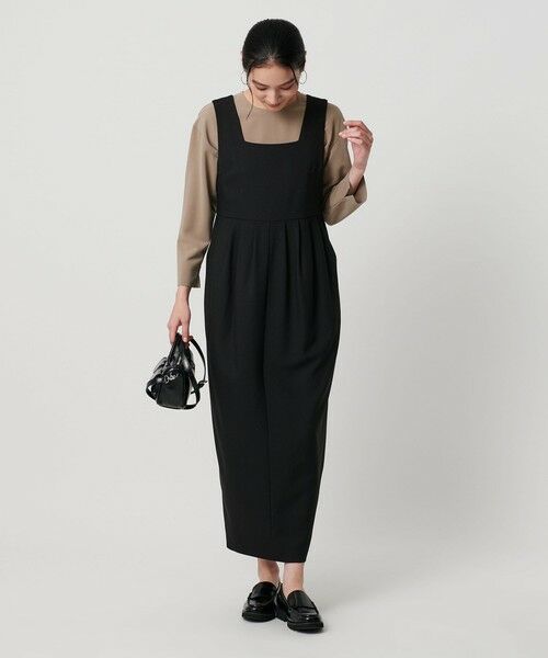 BEAUTY&YOUTH UNITED ARROWS / ビューティー&ユース ユナイテッドアローズ ロング・マキシ丈ワンピース | 【WEB限定 Wardrobe DAILY MINIMAL】ウールライクメランジ スクエアネックワンピース ウォッシャブル | 詳細8