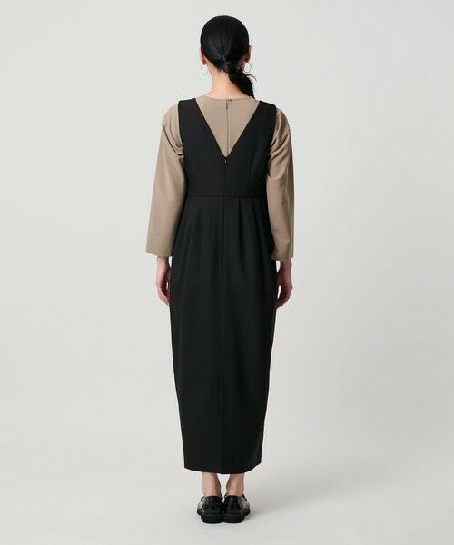 BEAUTY&YOUTH UNITED ARROWS / ビューティー&ユース ユナイテッドアローズ ロング・マキシ丈ワンピース | 【WEB限定 Wardrobe DAILY MINIMAL】ウールライクメランジ スクエアネックワンピース ウォッシャブル | 詳細12