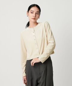 BEAUTY&YOUTH UNITED ARROWS / ビューティー&ユース ユナイテッドアローズ カーディガン・ボレロ | ベロアコンパクト カーディガン