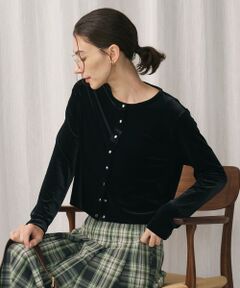 BEAUTY&YOUTH UNITED ARROWS / ビューティー&ユース ユナイテッドアローズ カーディガン・ボレロ | ベロアコンパクト カーディガン